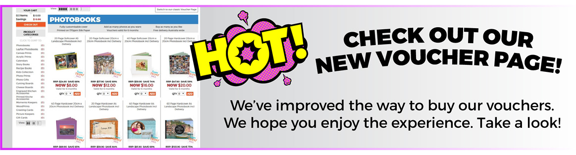 Check out our new voucher page!We've improved the way to buy our vouchers.
We hope you enjoy the experience. Take a look!