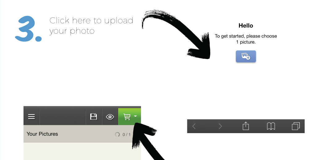3. Click here to upload
your photo